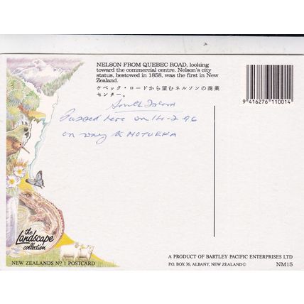 Nelson New Zealand Postcard used VGC