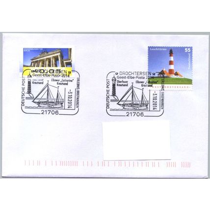 Germany pmk. Drochtersen 'Krautsand Lighthouse' 2014