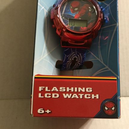 New Kids Marvel Spider-Man Flashing LCD Watch