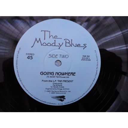 Moody Blues 1983 12" Vinyl Single Blue World b/w Going Nowhere