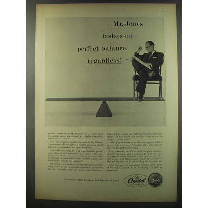 1956 Capitol Records Advertisement - Richard Jones