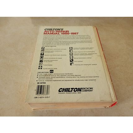 Vintage Chilton's Auto Repair Manual 1980 - 1987