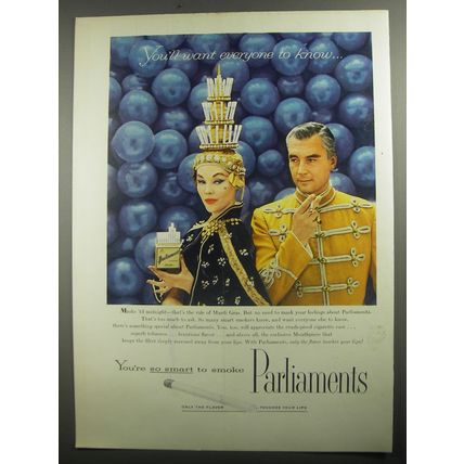 1956 Parliaments Cigarettes Ad - You'll want everyone to know