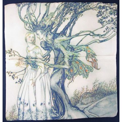NEW 2 Sided Fantasy Throw Pillow Cover Case 18.5" x 19.5", Once Upon a Book Club