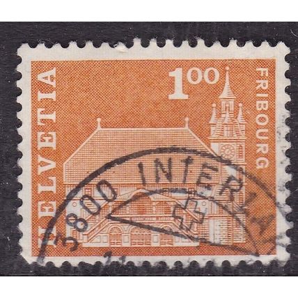 Switzerland 1960 Friburg Town Hall 1f Fine Used SG 628 VGC