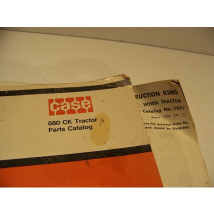 CASE 580 CK CONSTRUCTION KING WHEEL TRACTOR PARTS CATALOG C971