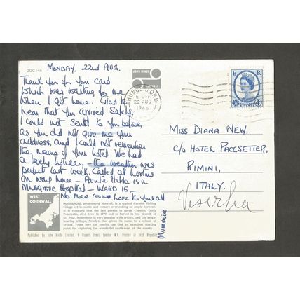 Postcard Cornwall John Hinde 2DC146 Mousehole