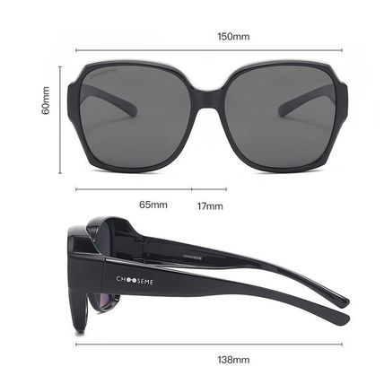 LARGE FIT OVER PRESCRIPTION GLASSES POLARIZED SUNGLASSES COVER ALL WRAP AROUND