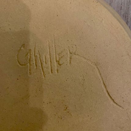 Vintage Art Pottery Noah's Ark Plate TWO BY TWO Animals 8.25” Signed G Miller