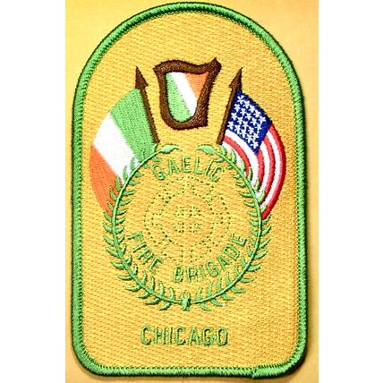 Chicago FD, Gaelic Fire Brigade. 5"X3". PP88.
