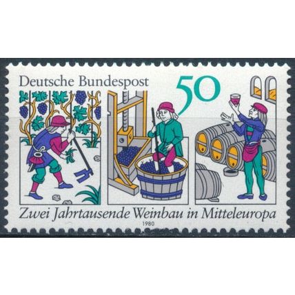 Bimillenary of Vine Growing Central Europe - West Germany 1980 - MNH - MiNr 1063