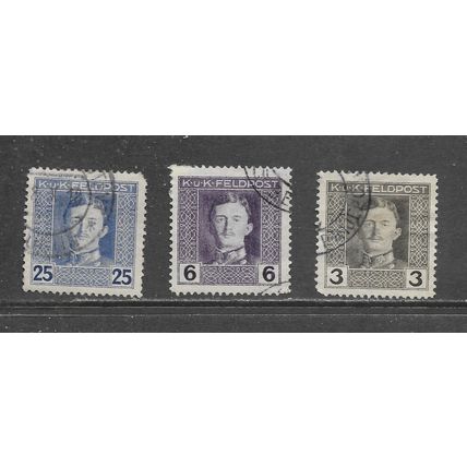 AUSTRIA 1917 HUNGARY MILITARY POST USED CHOICE OF 3 STAMPS U-PICK 25H 6H 3H
