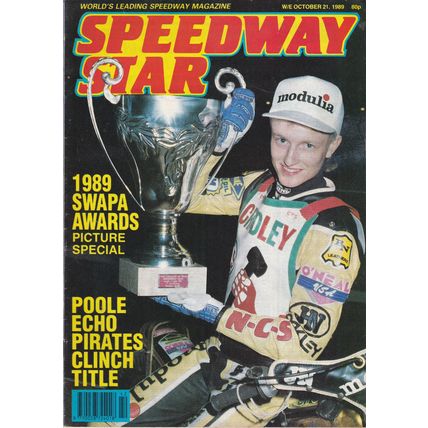 Speedway Star magazine : October 21, 1989. Poole are Champs.