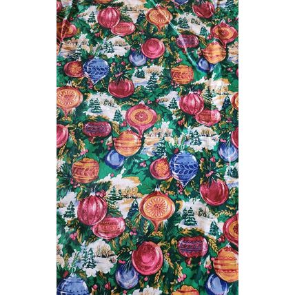 Oval Vinyl Front Felt Back Christmas Ornament Multi Colored Tablecloth