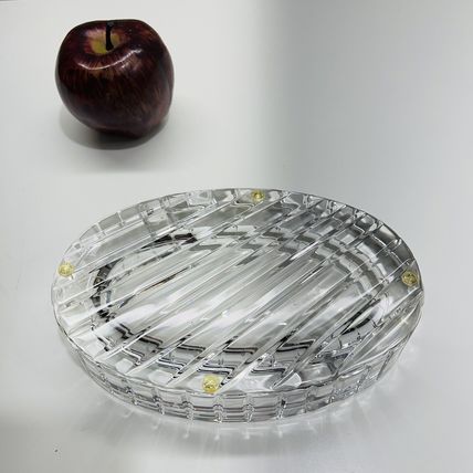 Mario Cioni Ashtray Crystal Glass Signed 7.5" L x 4.5" W x 1.75" H Made in Italy