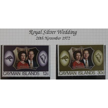 CAYMAN ISLANDS 1972 CO-AXIAL TELEPHONE CABLE, NEW BUILDINGS, SILVER WEDDING SETS