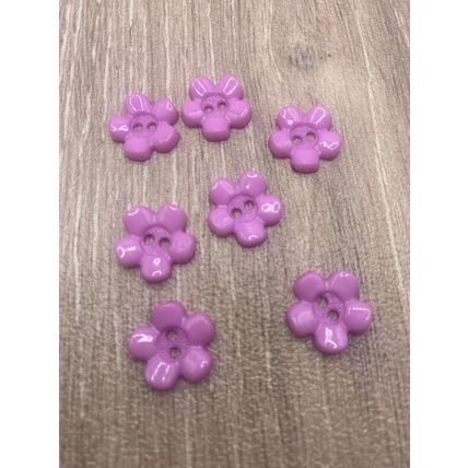 15mm Purple Baby and Children's Flower Buttons 2 Hole Acrylic Cardigans Knitting