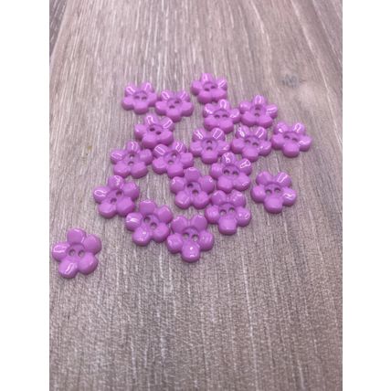 15mm Purple Baby and Children's Flower Buttons 2 Hole Acrylic Cardigans Knitting