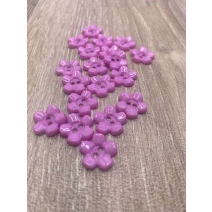 15mm Purple Baby and Children's Flower Buttons 2 Hole Acrylic Cardigans Knitting
