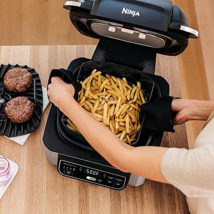 Ninja AG301 Foodi 5-In-1 Indoor Electric Grill with Air Fry, Roast, Bake & Dehyd