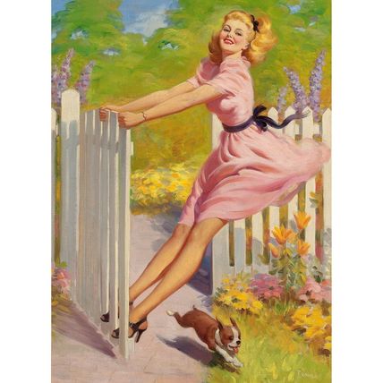 Pinup Girl - Playtime 1949 Poster Canvas Picture Art Movie Car Game Film
