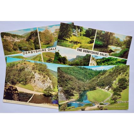 Postcards Derbyshire Dales x4. Job lot