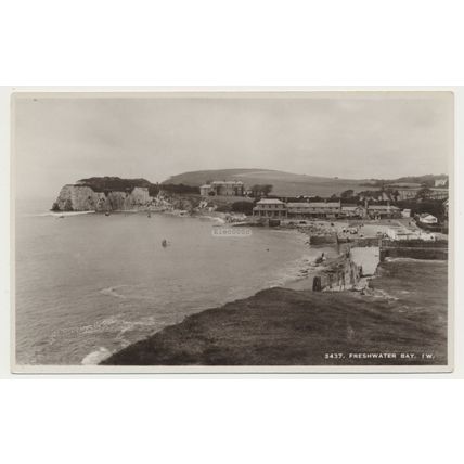 FRESHWATER BAY early - mid 20th C. RPPC Sweetman Sologlaze 3437