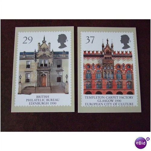 1990 Europa Glasgow GB PHQ 124 mint set of 4 cards