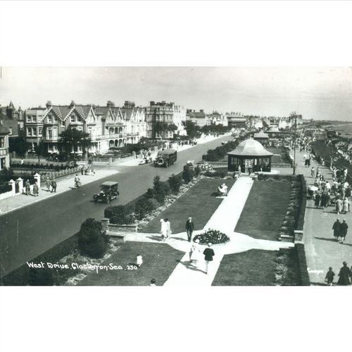 Vintage British Postcard - West Drive - Clacton-on-Sea, Essex