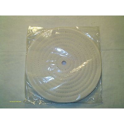 8" Diameter 1/2" Thick Full Sewn Cotton Polishing Buffing Wheel 1/2" Arbor Hole