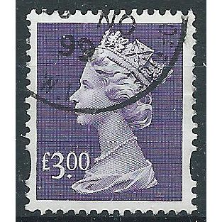 1999 Y1802 £3 Dull Violet High Value Machin Fine Used .