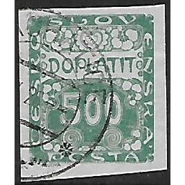 Po Mi 12: 500 h. green Postage Due Stamp.