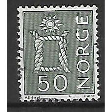 NORWAY 1962 REEF KNOT 50 ORE GREY SG535a FINE USED