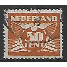 NETHERLANDS 1924 NUMERAL STAMPS 50c BROWN SG 557 FINE USED#