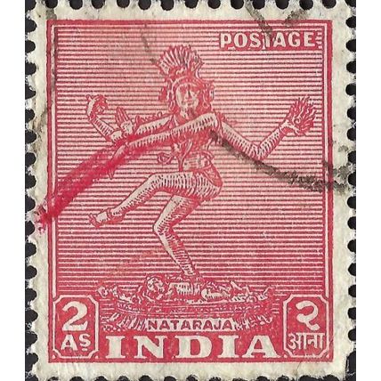 INDIA, Nataraja, pink 1949, 2anna