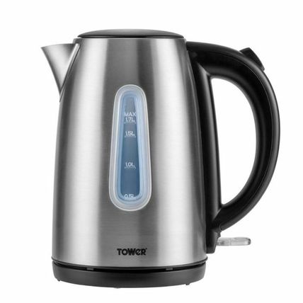 Tower Infinity 3KW 1.7 Litre Brushed Stainless Steel Jug Kettle, Rapid Boil