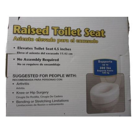 Medline Microban Raised Toilet Seat with Lock