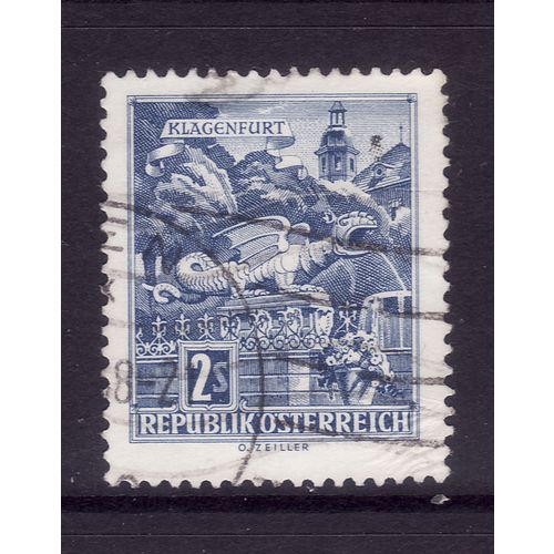 AUSTRIA 1957 BUILDINGS 2s BLUE DRAGON SG 1310 FINE USED#3