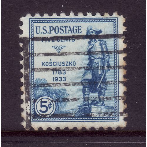 USA 1933 5c BLUE GEN KOSCIUSKO SG 733 FINE USED#4