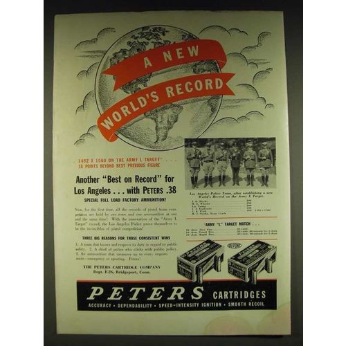 1935 Peters Ammunition Ad - Los Angeles Police Team - World's Record