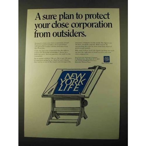 1969 New York Life Ad - A Sure Plan to Protect