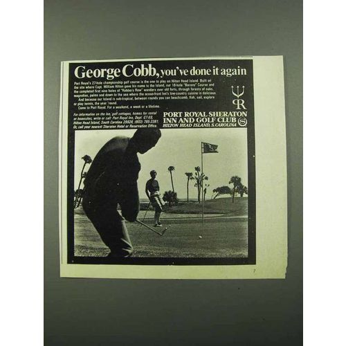 1969 Port Royal Sheraton Inn Ad - George Cobb