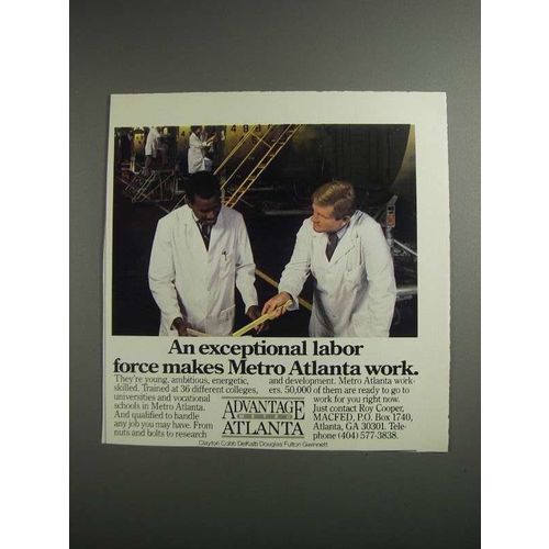 1984 Atlanta Georgia Ad - Exceptional Labor Force