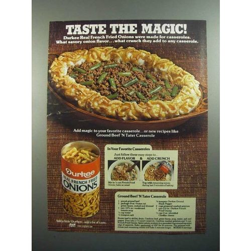 1984 Durkee French Fried Onions Ad - Beef 'n Tater