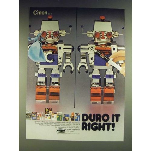 1984 Duro Depend Adhesive Ad - Duro it Right