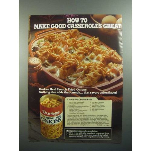 1984 Durkee French Fried Onions Ad - Chicken Bake