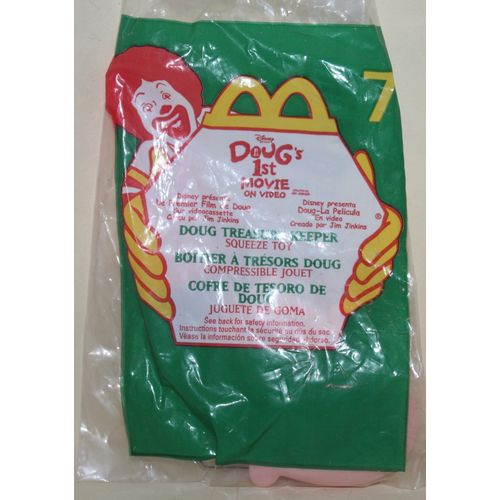 1999 McDonalds Doug's 1st Movie #7 Doug Treasure Keeper Mint in Package