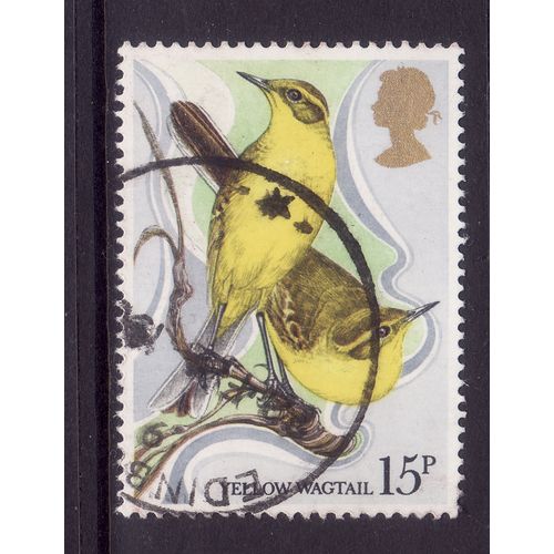 GREAT BRITAIN 1980 15p YELLOW WAGTAILS WILD BIRDS SG1112 FINE USED #3