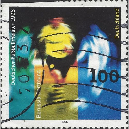GERMANY, FOOTBALL, Germany world champions, blue 1996, 100pf
