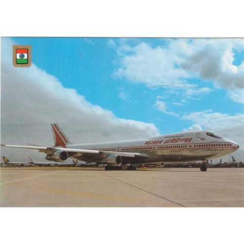 Air India Boeing B747 Civil Aircraft Postcard (A20218)